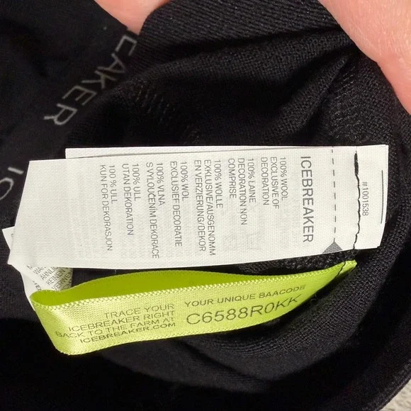 Icebreaker Merino 260 Leggings Womens Large Black Bodyfit Base Layer Thermal - Picture 6 of 10